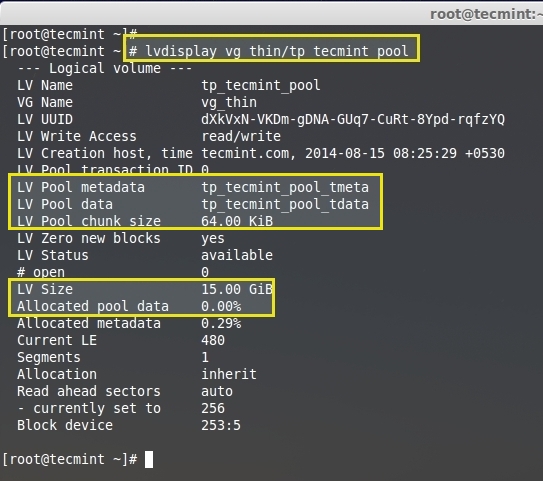 逻辑卷信息 逻辑卷信息