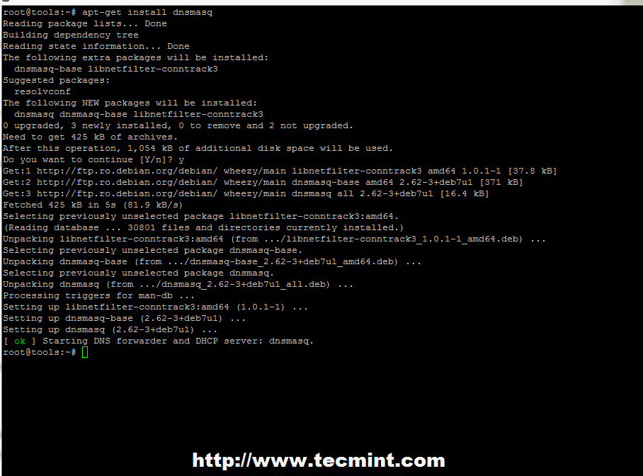 安装Dnsmasq包 安装Dnsmasq包