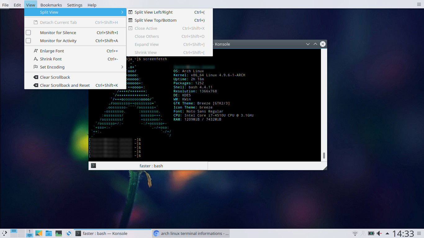 Plasma 5.9 中的应用菜单面板 Plasma 5.9 中的应用菜单面板