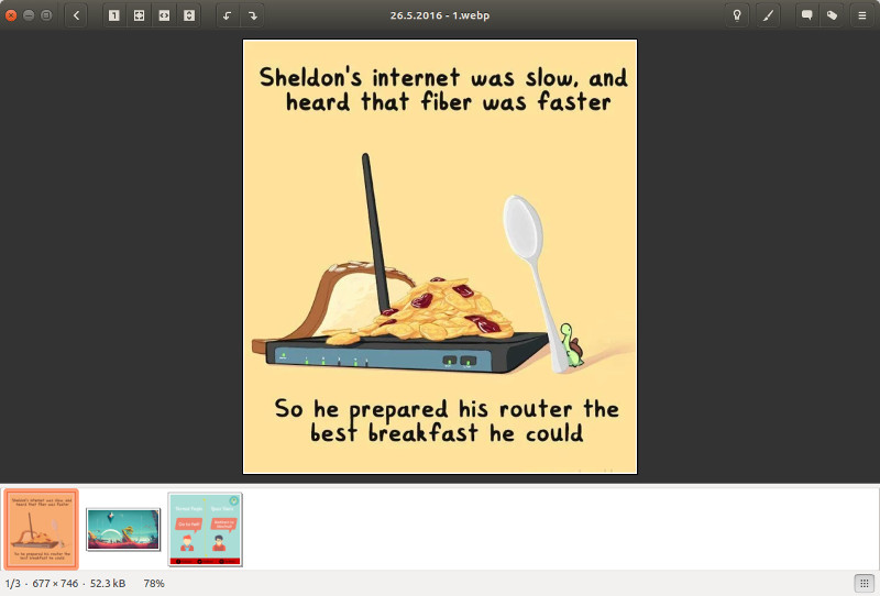 gThumb 中显示的 WebP 图片 gThumb 中显示的 WebP 图片