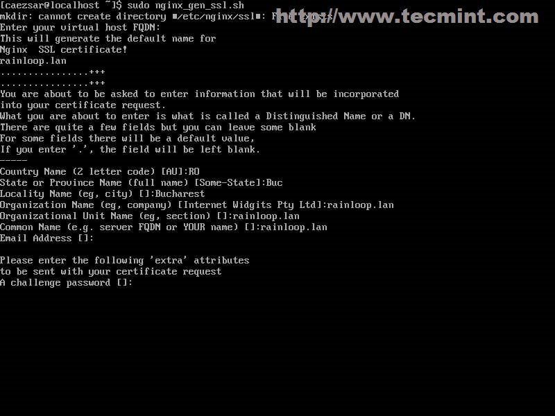 生成证书和密钥 生成证书和密钥