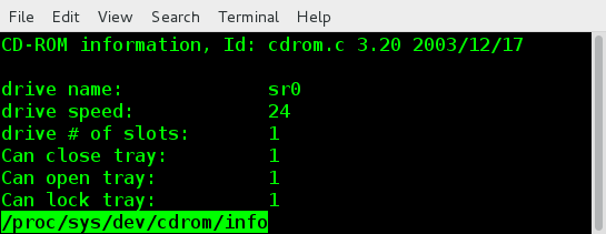 检查 Cdrom 信息