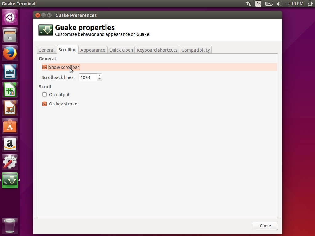 Guake滚动配置 Guake滚动配置
