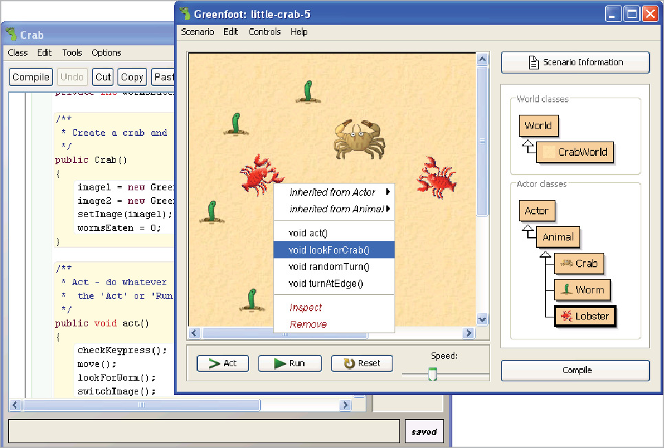 图 9 ： Greenfoot IDE 界面