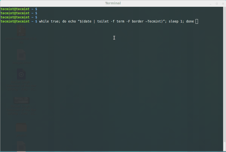 正在运行的 toilet 命令 正在运行的 toilet 命令