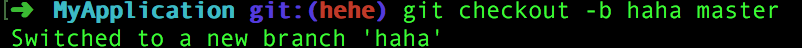 从master分支检出新分支