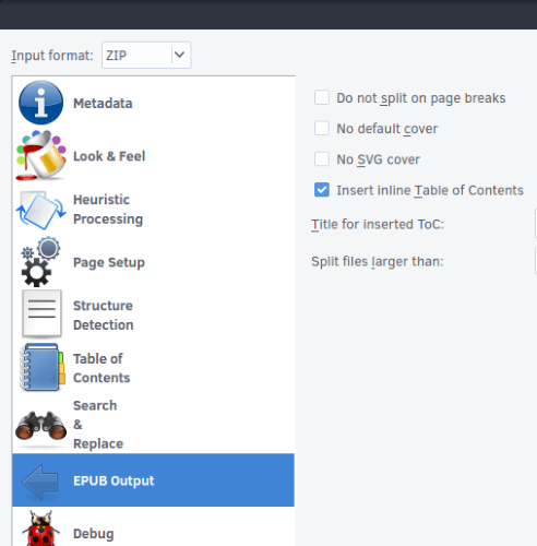 creating ebooks with Calibre in Linux - 7
