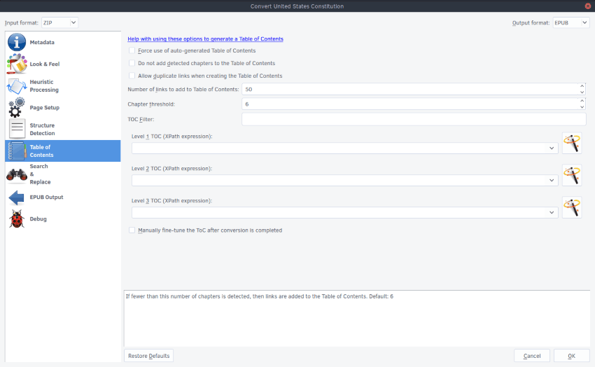 creating ebooks with Calibre in Linux - 5