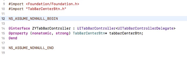 uitabbarcontroller的h文件