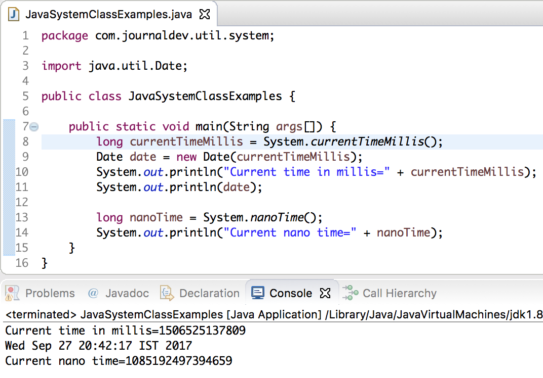 java系统类获取当前时间