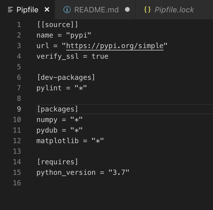 Pipfileè®°å½å·¥ç¨çä¾èµ