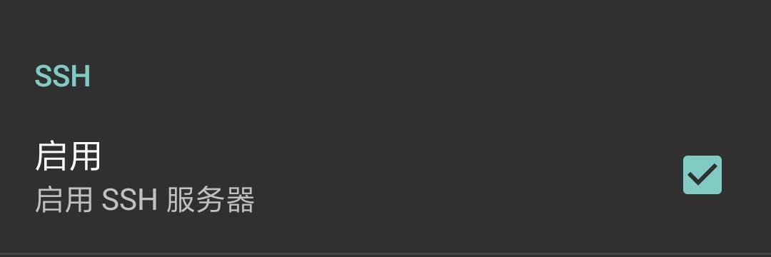 开启 SSH,外界才能进行连接