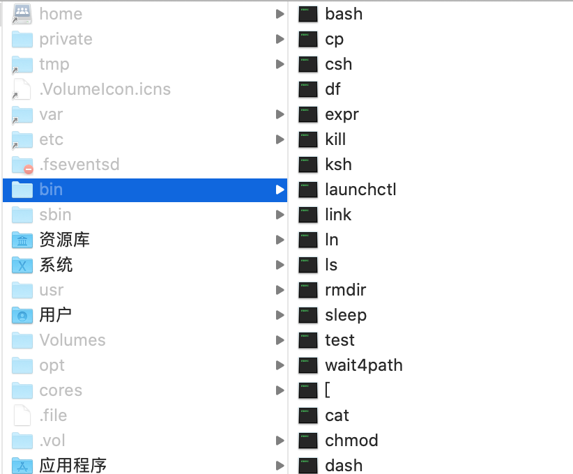 /bin目录下的程序与命令