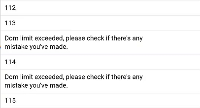 图四 运行结果:渲染了113*20条数据