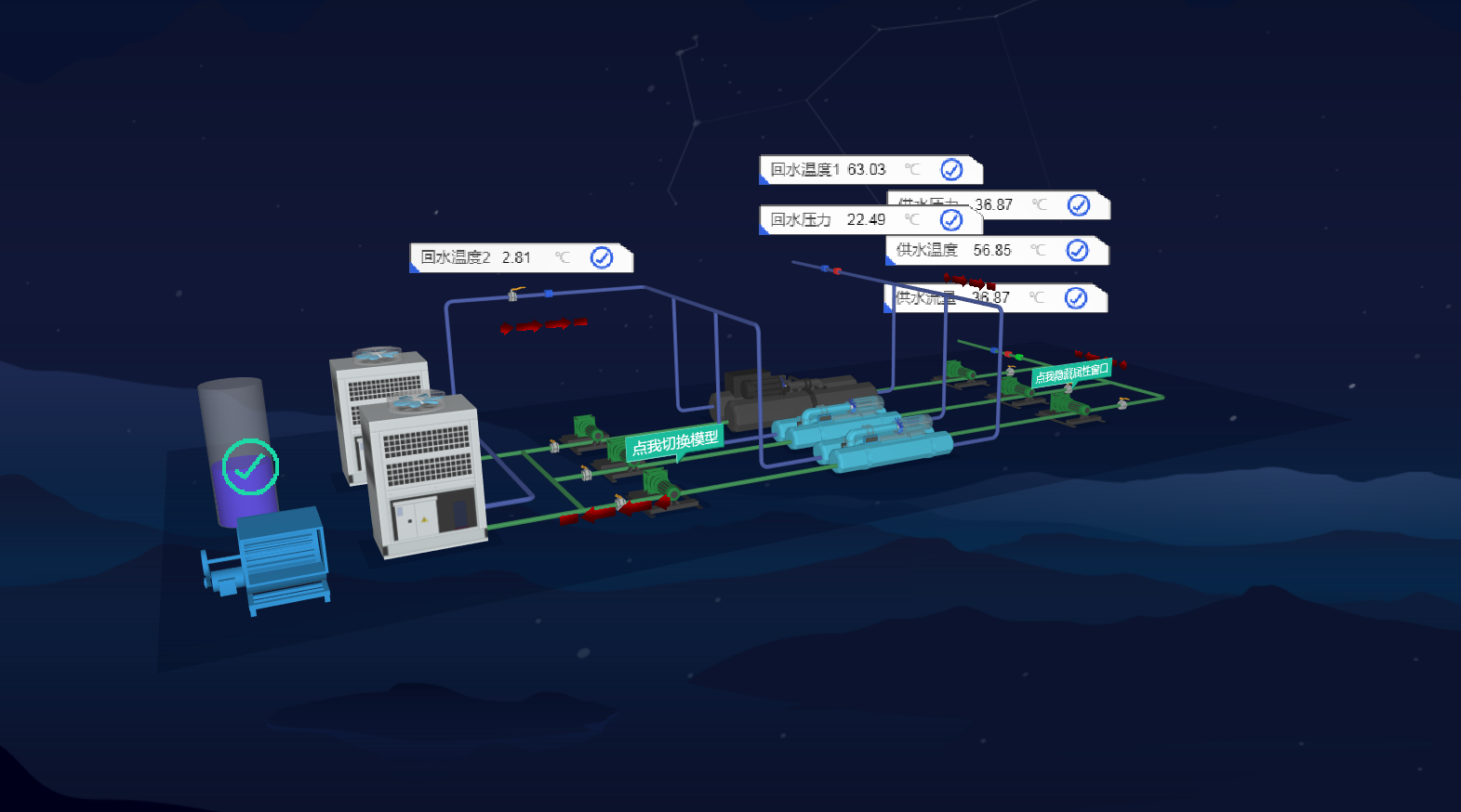 基于 HTML5 WebGL 的 3D 工控裙房系统