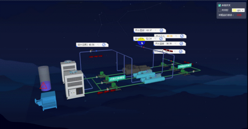 基于 HTML5 WebGL 的 3D 工控裙房系统