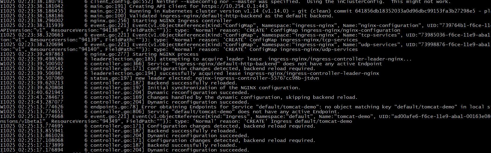 ingress-controller日志