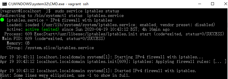 iptatables service状态