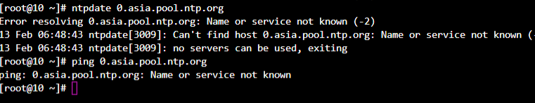 这里同步ntp时间失败