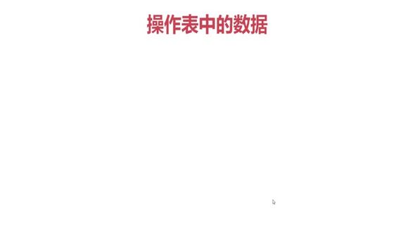 Oracle 操作表中的数据