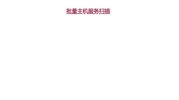 批量主机服务扫描