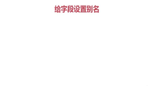 Oracle查询语句之给字段设置别名
