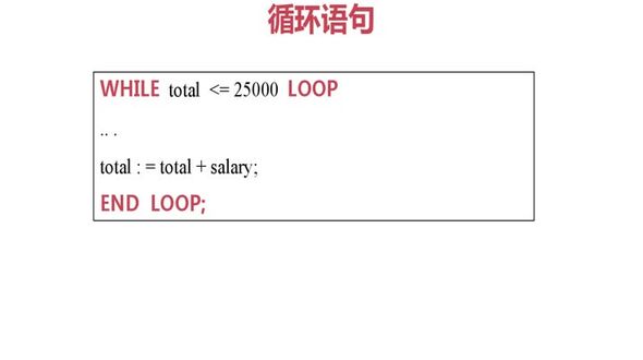 PL/SQL循环语句的使用