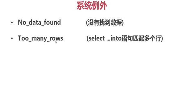 系统例外之too_many_rows