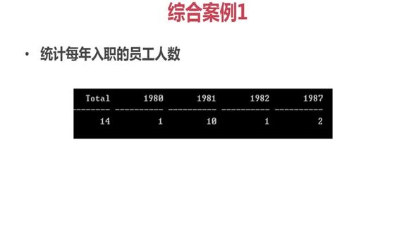 案例：统计每年入职的员工人数