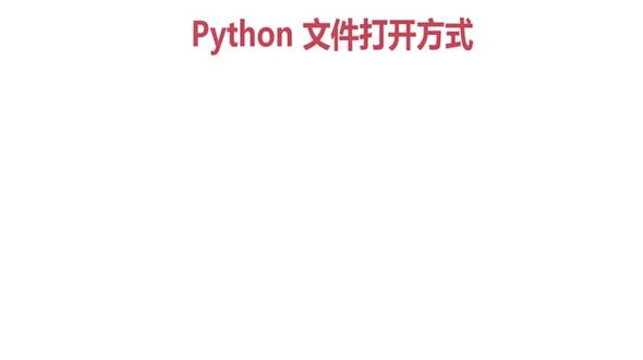 python文件操作之文件打开方式