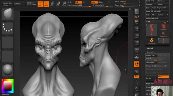 Zbrush之制作皱纹和裂痕