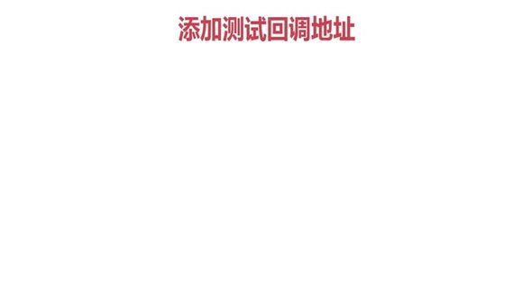 添加测试回调地址