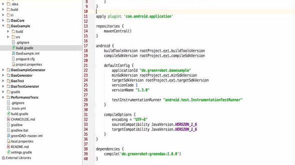 AndroidStudio配置greendao
