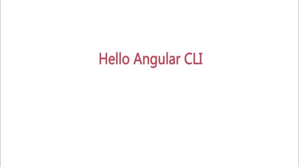 Hello Angular CLI