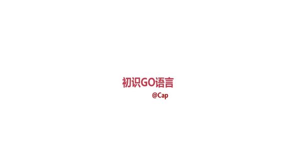 初识GO语言