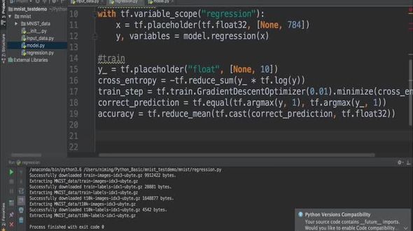 TensorFlow结合mnist进行线性模型训练（3）