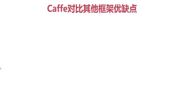 Caffe与其他框架的优缺点对比