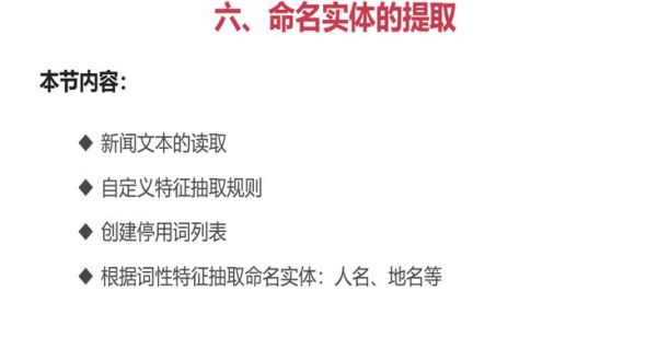 命名实体的提取