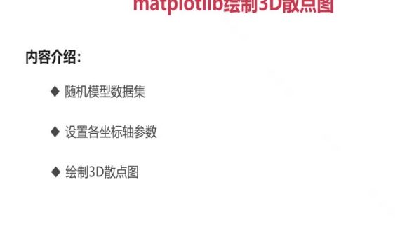 matplotlib绘制3D散点图