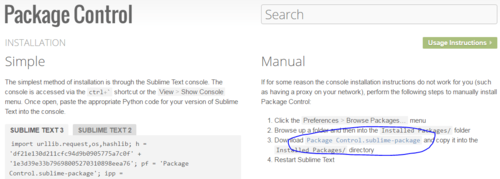 Sublime-package-control