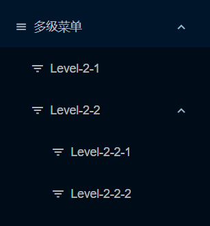 多级菜单-效果示例