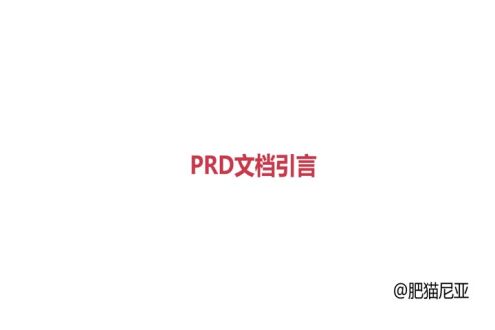 PRD文档引言