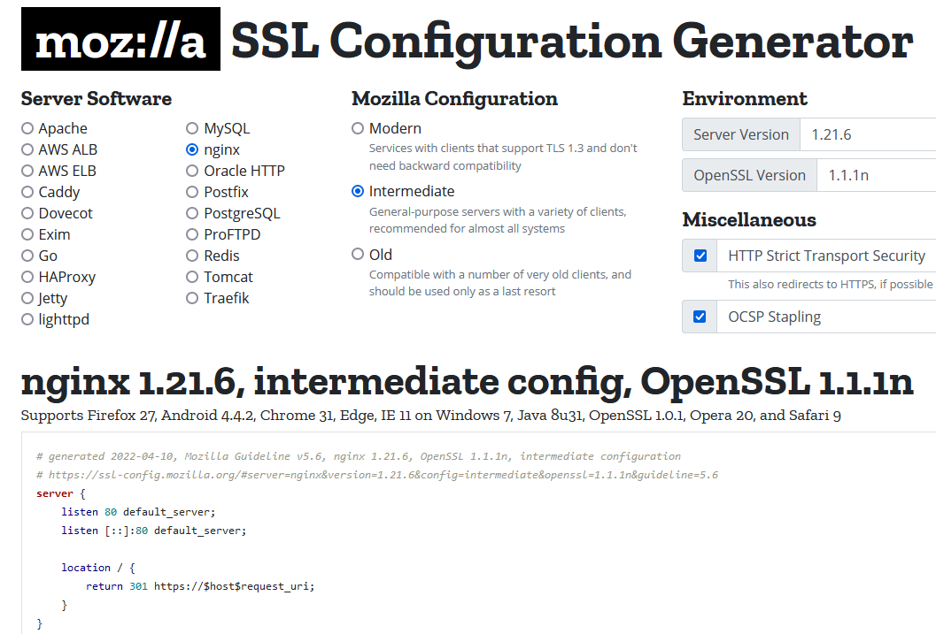 WeiyiGeek.SSL Configuration Generator