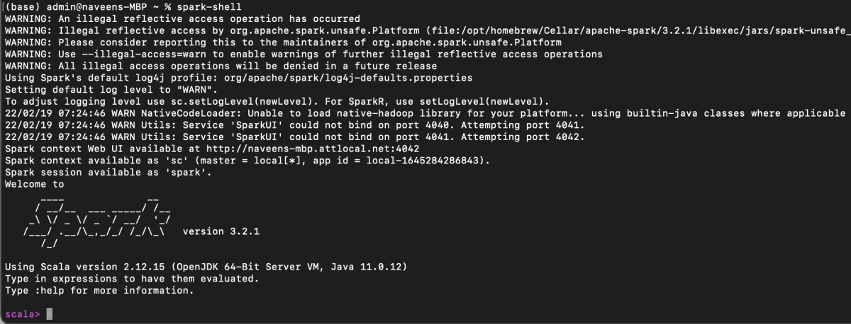 apache-spark-shell
