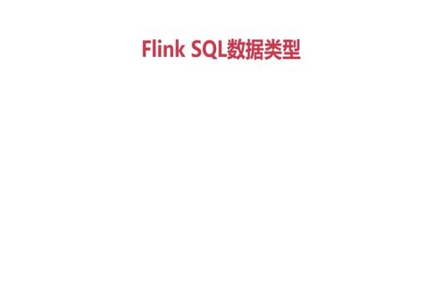 Flink SQL常见的数据类型-1