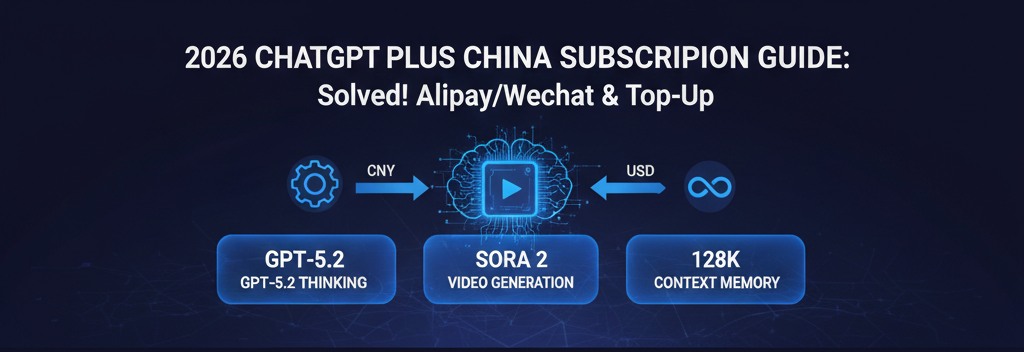 2026年ChatGPT Plus国内充值教程:支付宝/微信/代充方案全解析
