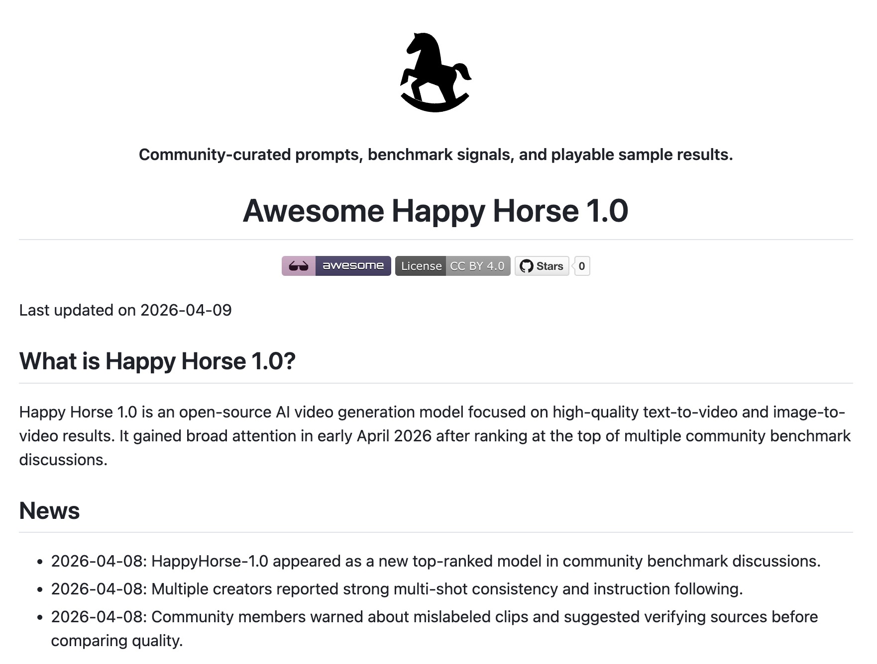 发现一个神仙 GitHub 仓库！Happy Horse 1.0 让 AI 视频生成卷起来了_慕课手记