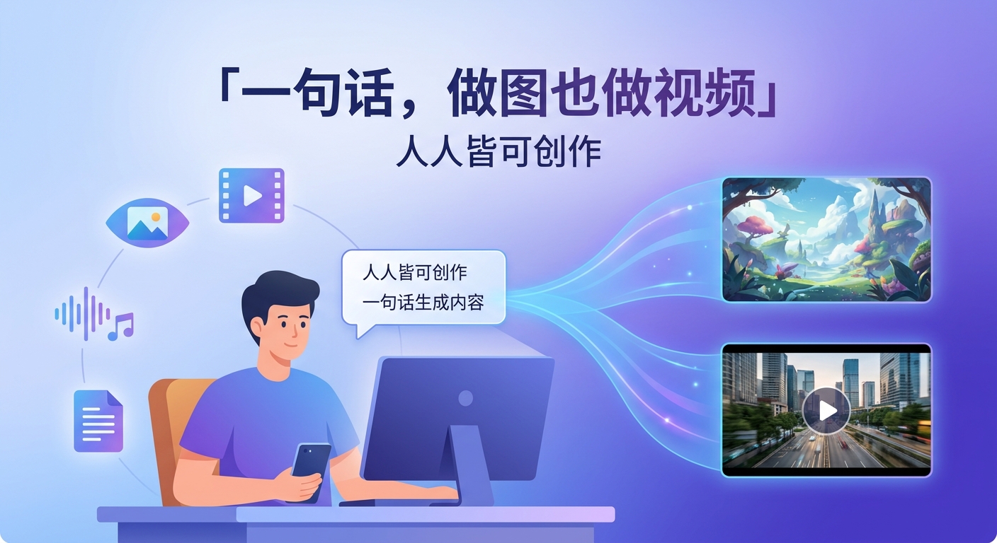 一句话,做图也做视频,人人皆可创作