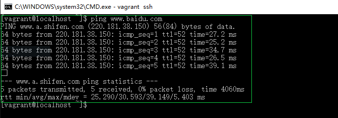 宿主机可以ping通外网